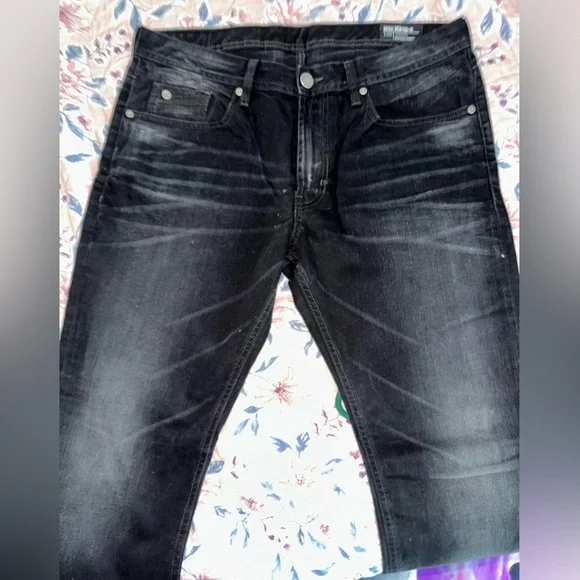 Buffalo David Bitton Black Straight Leg Jeans - Picture 4 of 8